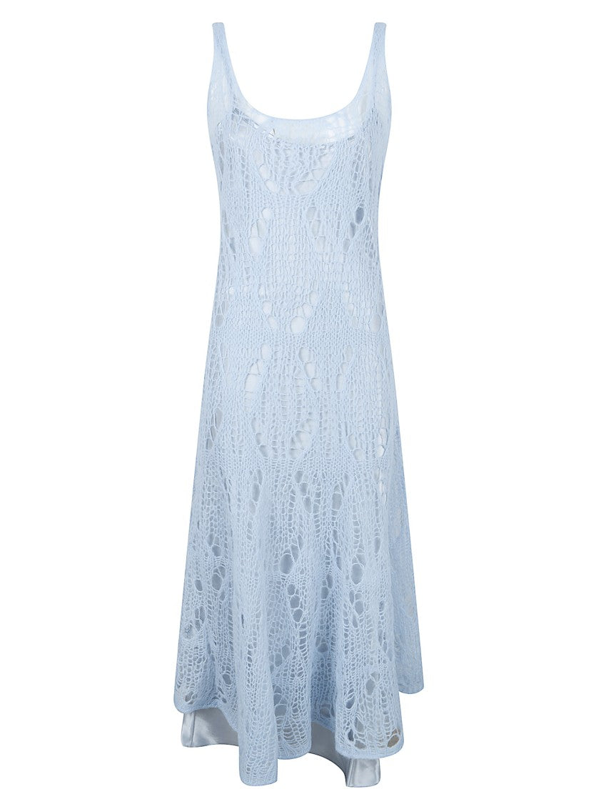 Fabiana Filippi Fitted Spiderweb Knit Dress