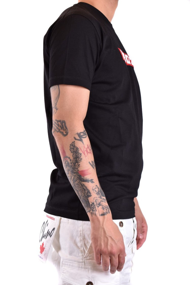 Dsquared2 Short-Sleeve Cotton T-Shirt Bold Graphic Elements