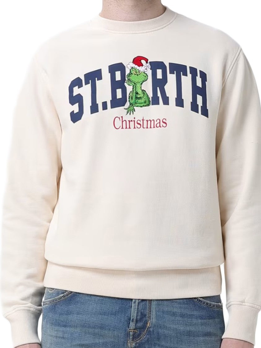 Mc2 Saint Barth Crewneck Sweatshirt With Festive Print