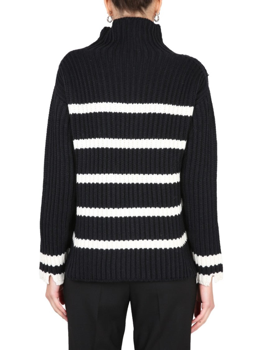 Stefano Mortari Chunky Knit Turtleneck With Ribbed Collar
