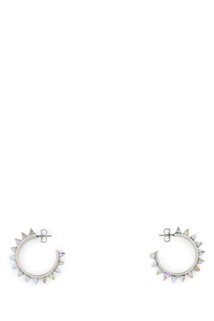 Amina Muaddi Embellished Metal Big Karma Earrings