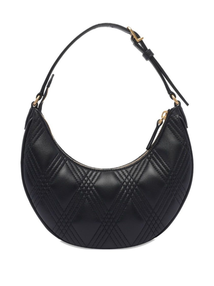 Valentino Garavani Quilted Crescent Shoulder Bag With Gold-Tone Hardware