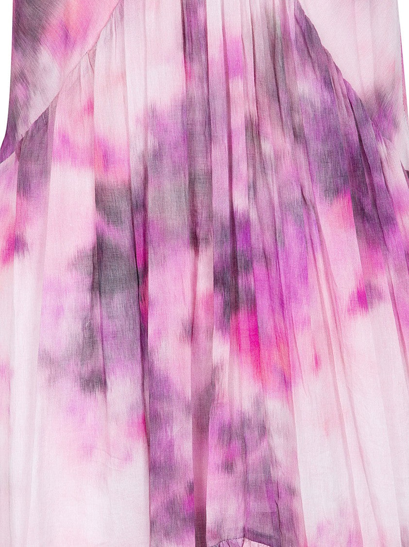 Isabel Marant Étoile Maxi Dress In Organic Cotton Voile With Cloud Print