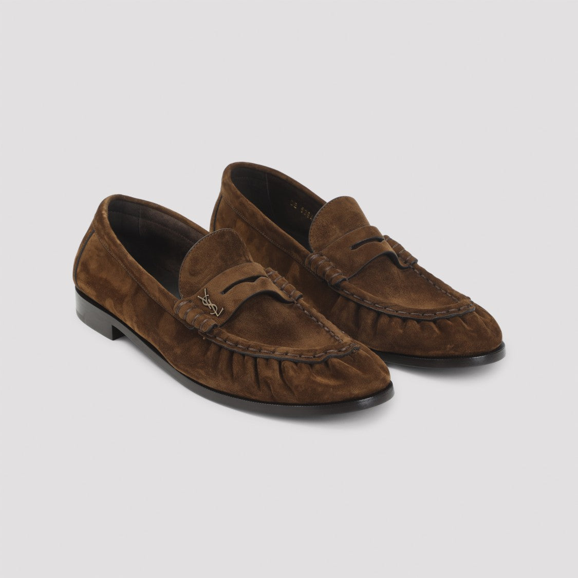 Saint Laurent Classic Moccasin Loafers With Gathered Detailing