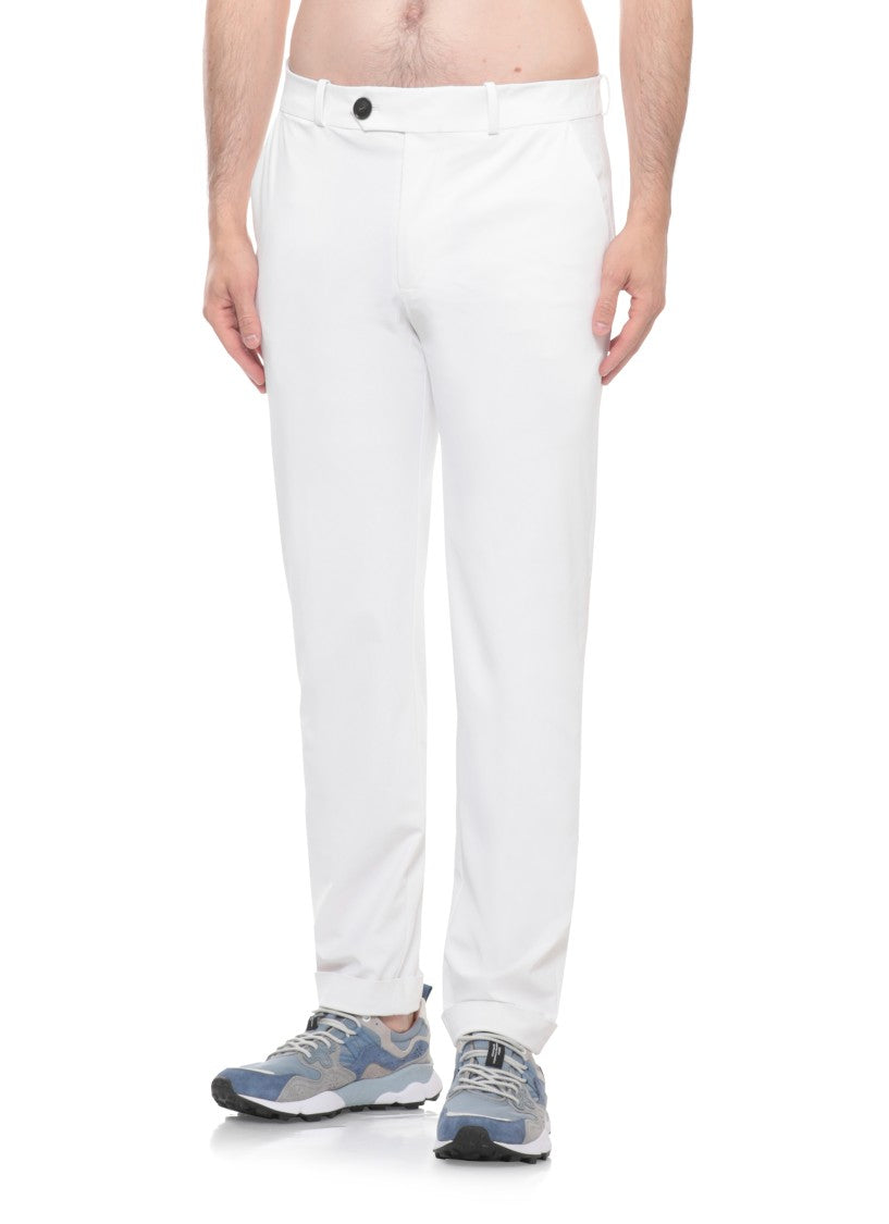 Rrd White Surflex Chino Straight-Leg Pants