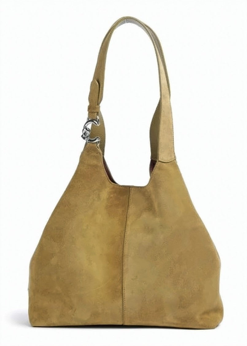 Coccinelle Textured Leather Magnetic Silver Logo Bag