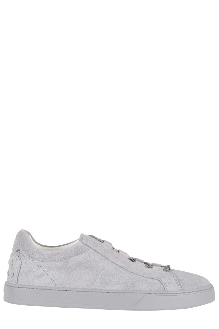 Tod's Gray Elastic Sneaker Box 04L Suede Sneakers