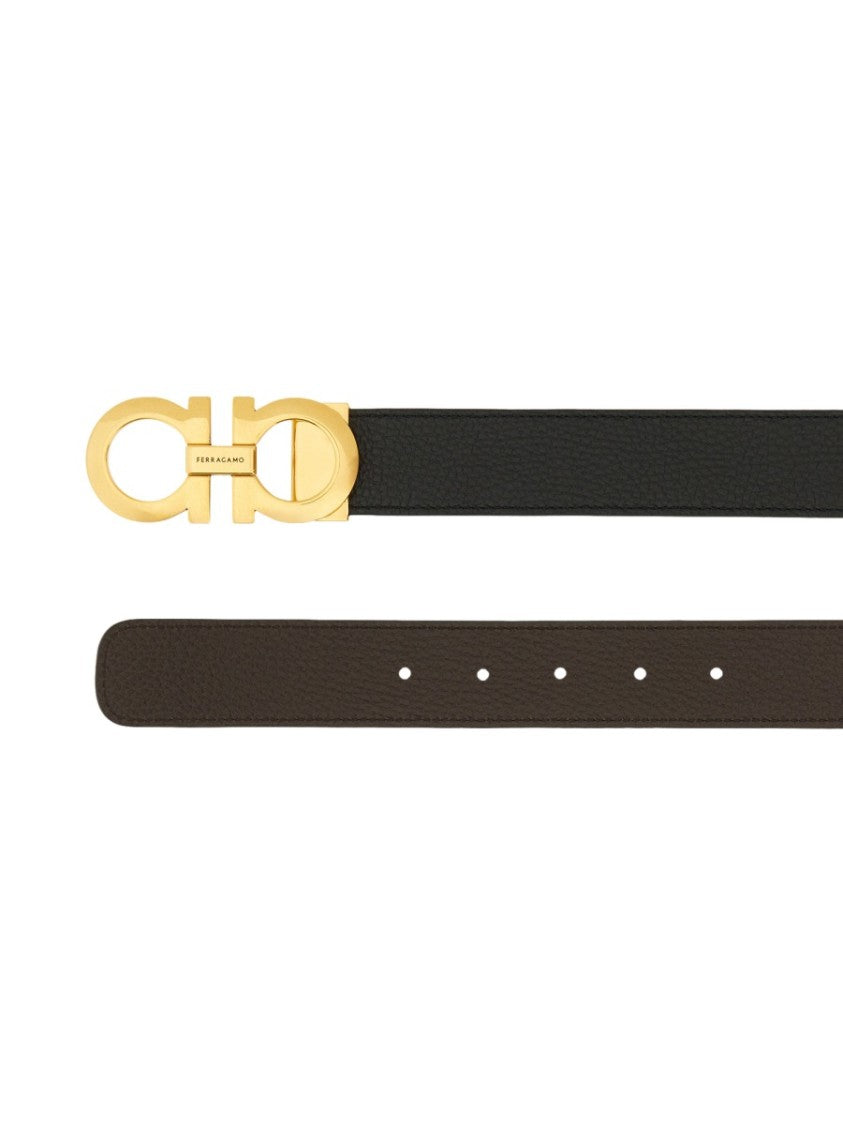 Ferragamo Gancini Belt With Textured Finish