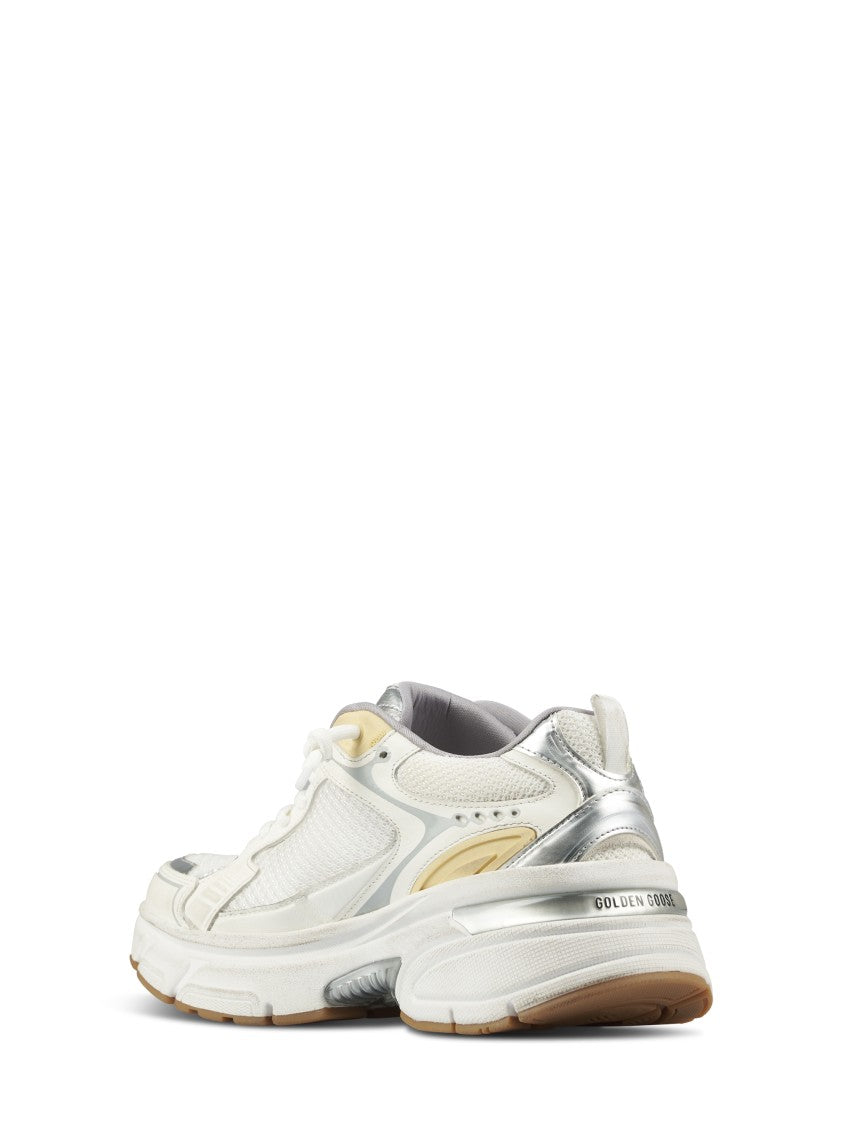 Golden Goose White Leather And Suede Sneakers