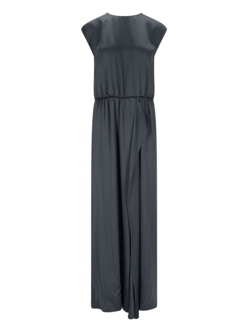Giorgio Armani Silk Maxi Dress – Grey