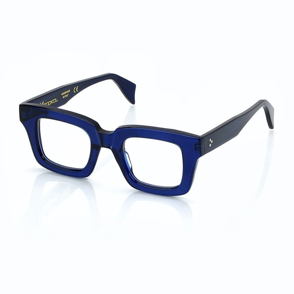 Monokol Concept Eyewear Mk295 Geometric Squared Sunglasses In Transparent Blue Mazzucchelli Acetate
