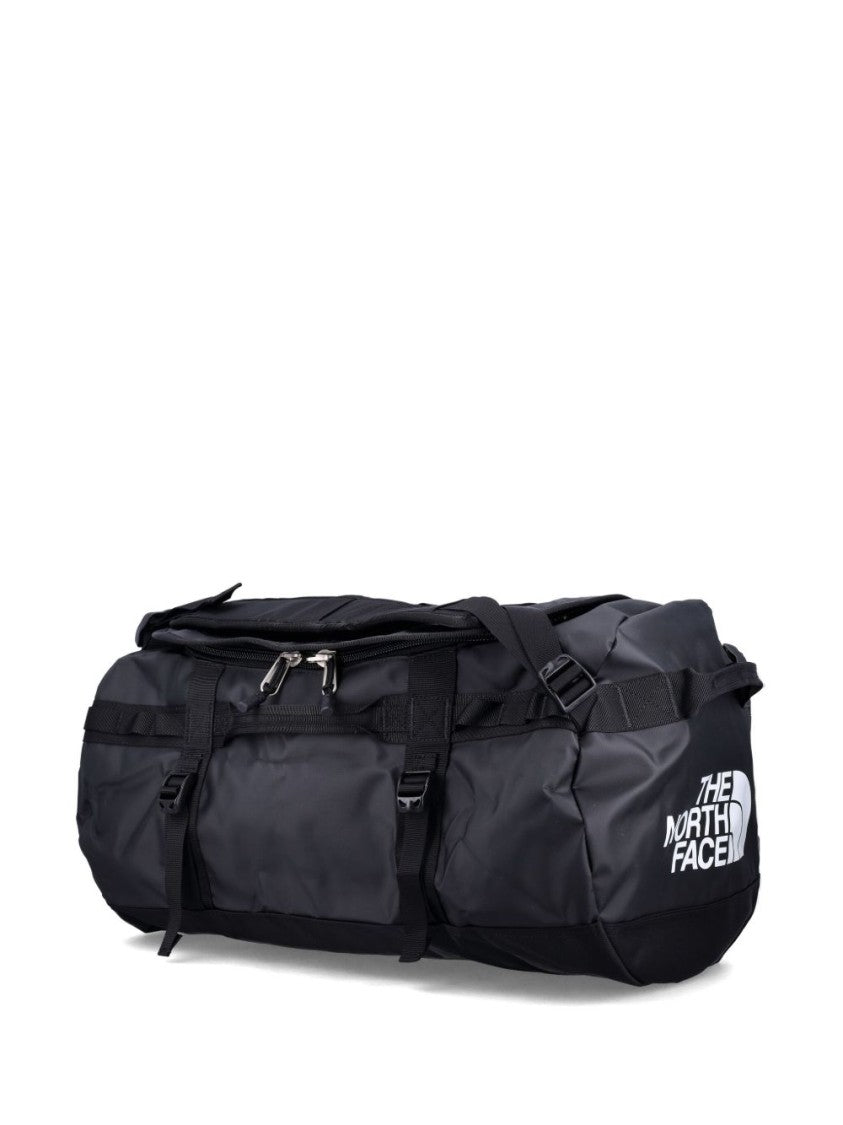 The North Face Rectangular Grey Duffel Bag With Padded Shoulder Straps