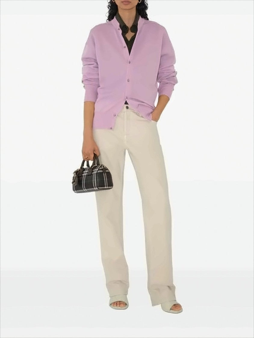 Burberry Structured Check Pattern Tote Bag