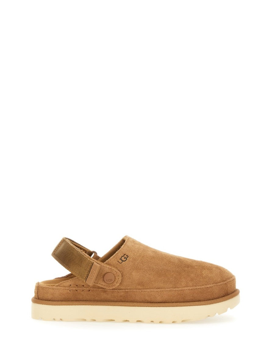 Ugg Slip-On Suede Clogs With Strap