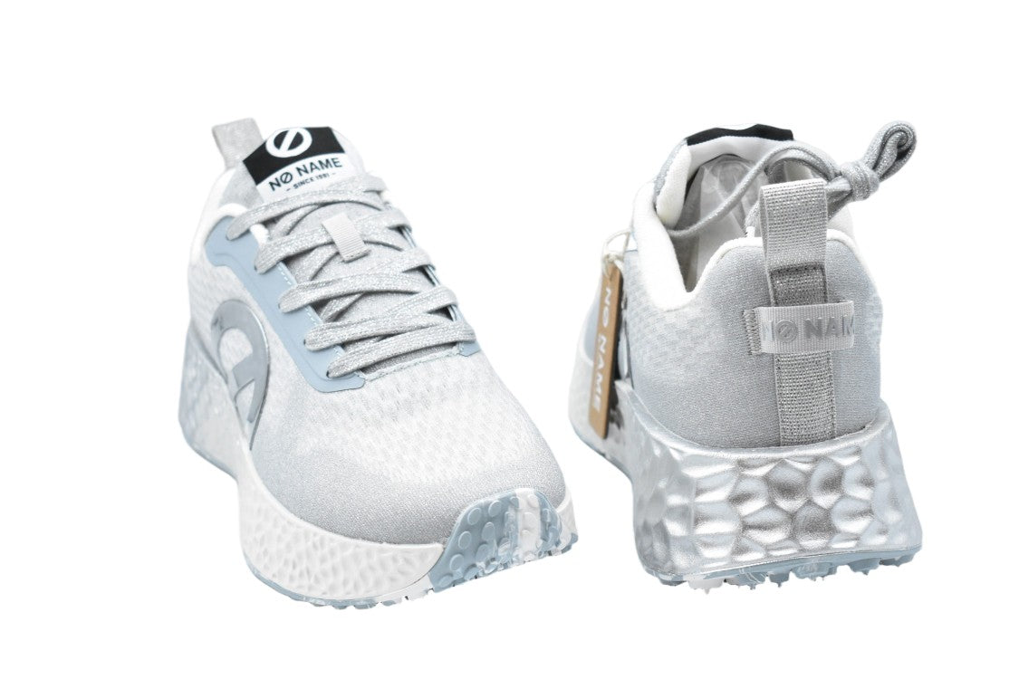 No Name Blue Silver Sky Suede Fabric Sneakers