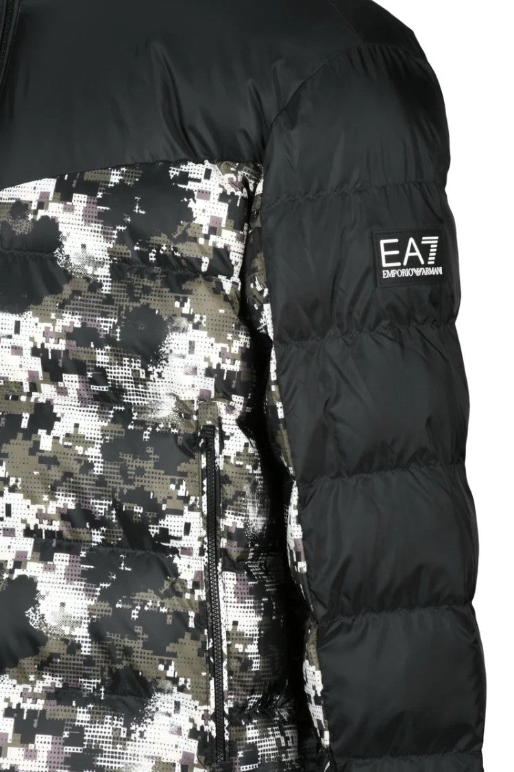 Ea7 Emporio Armani Zip Down Jacket - Black