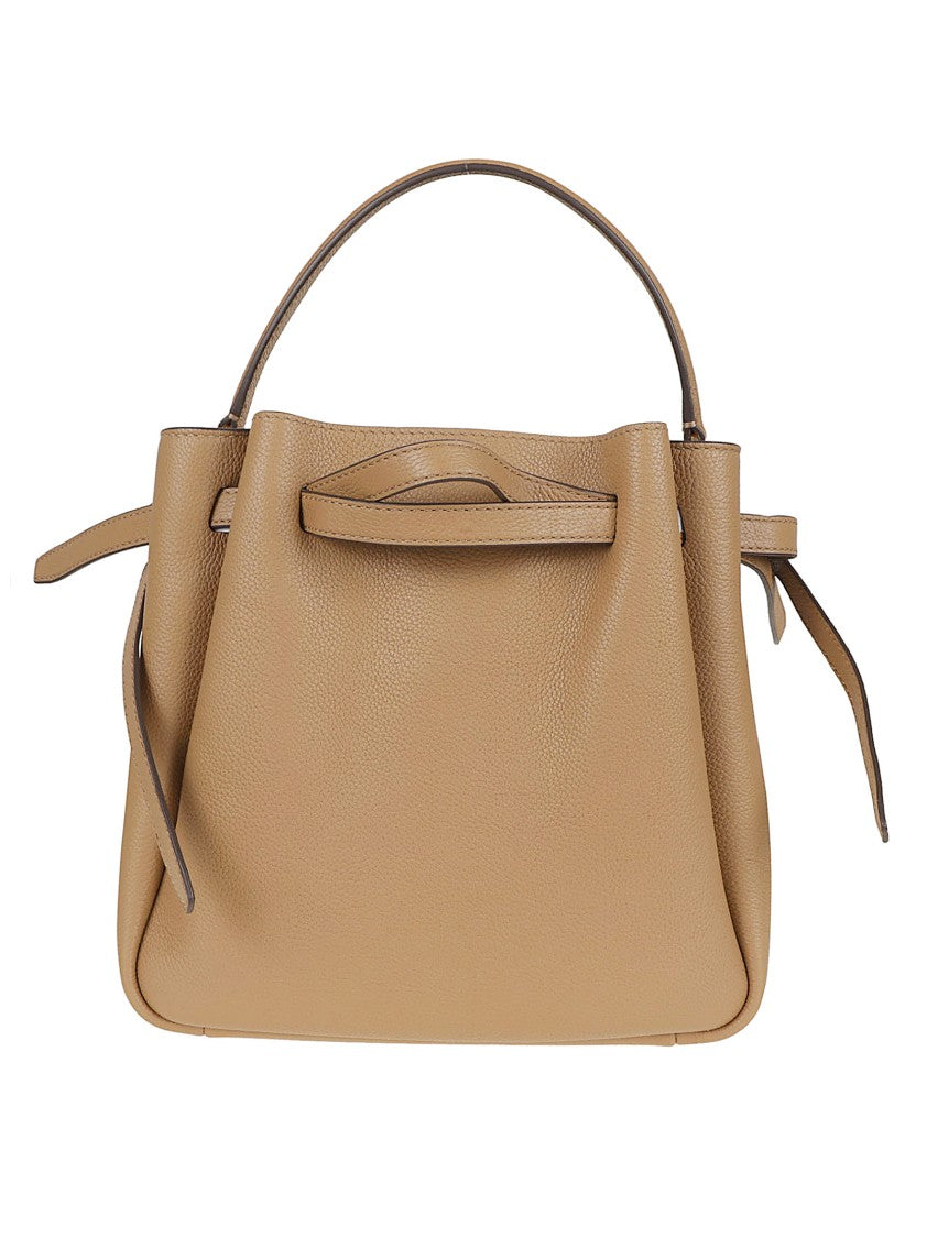 Tory Burch Structured Pebbled Leather Shopper Bag
