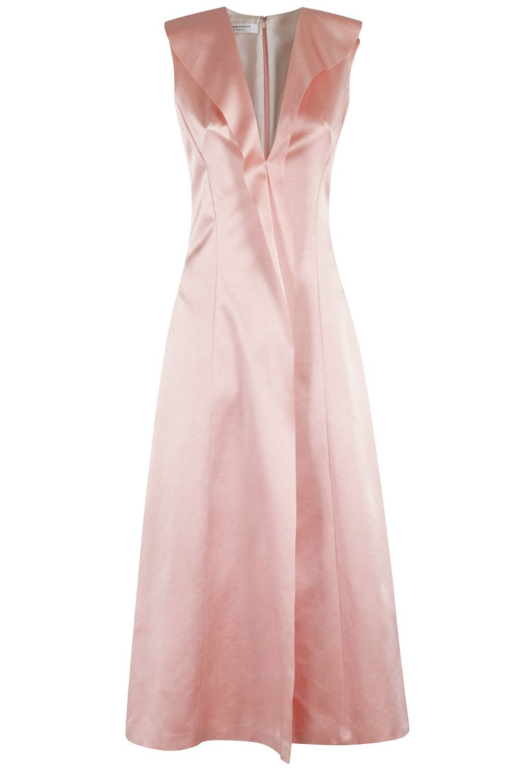Philosophy Di Lorenzo Serafini Sleeveless Dress In Duchess Fabric