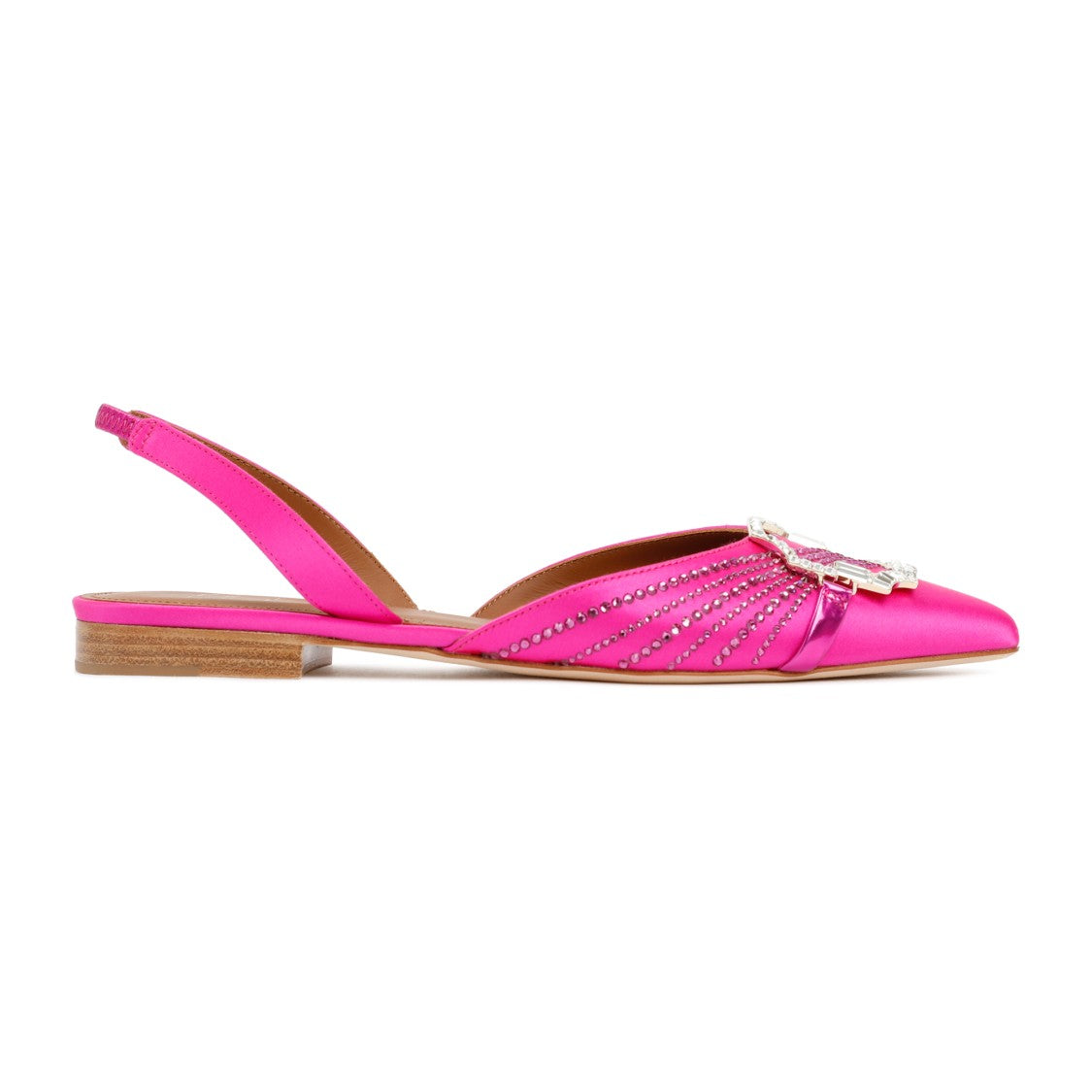 Malone Souliers Fuchsia Satin Misha Flats