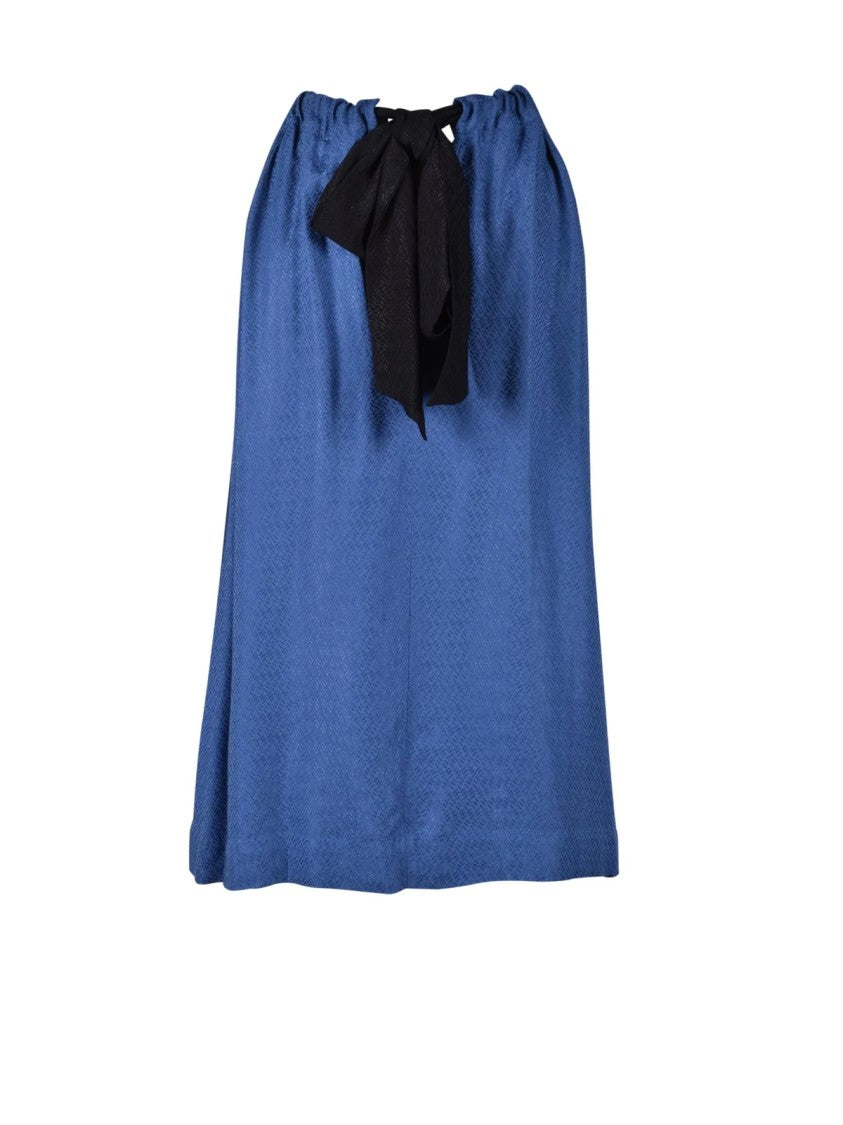 Attic And Barn Fluid Draped Viscose Top With Gathered Neckline