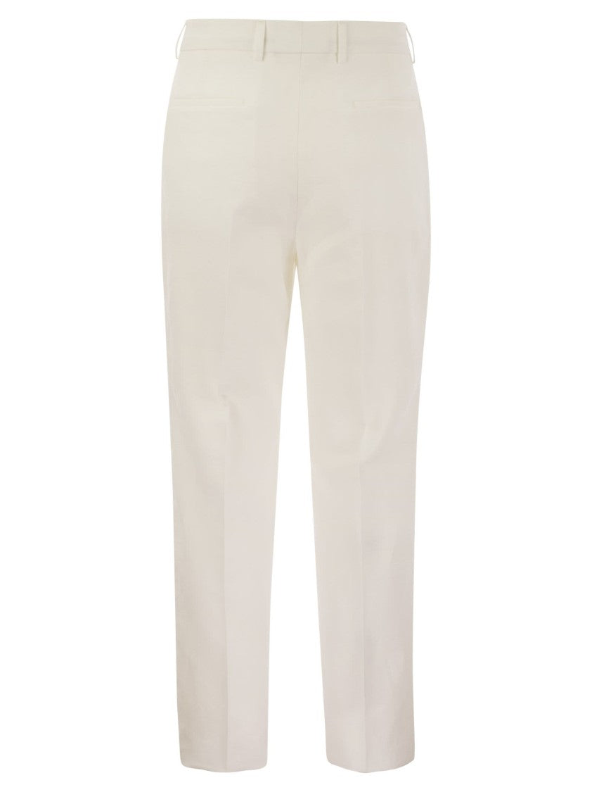 Brunello Cucinelli Leisure Fit Linen Trousers With Darts