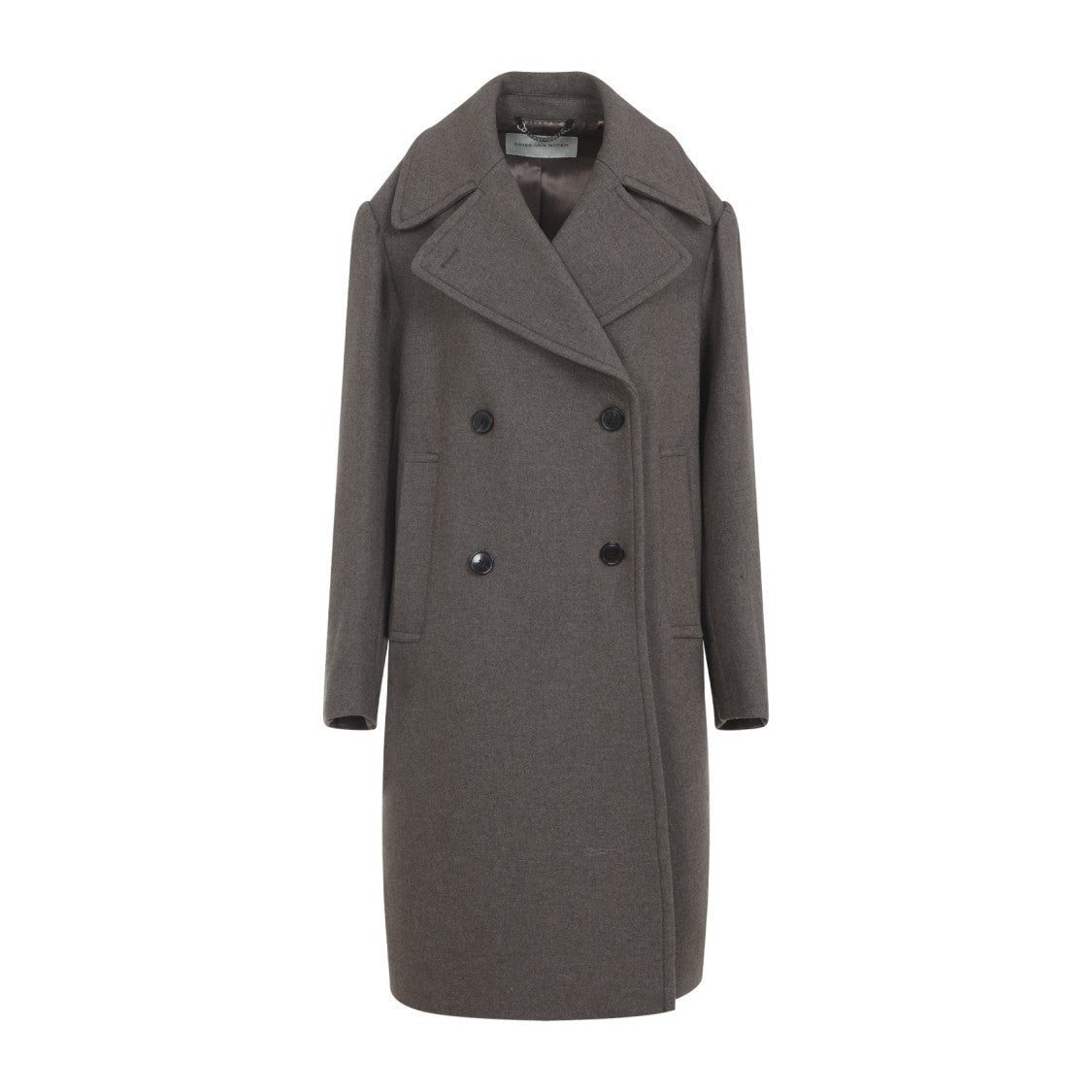 Dries Van Noten Taupe Brown Wool Raquel Coat