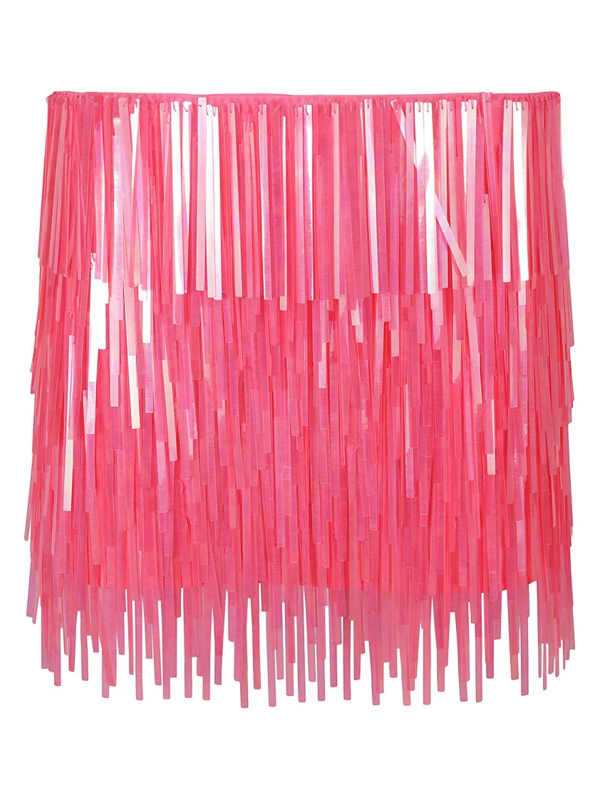 Max Mara Fuchsia Fringe Skirt With Layered Design