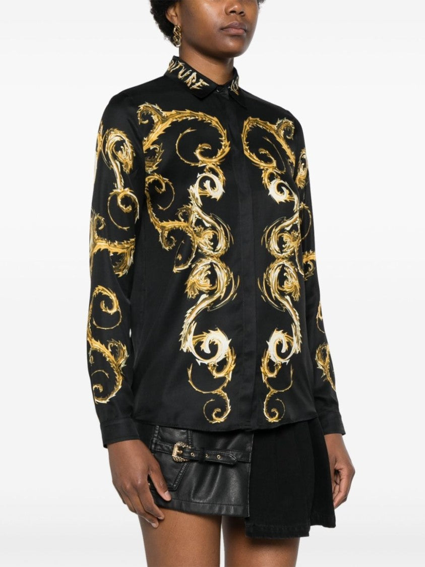 Versace Jeans Couture Ornate Black Shirt