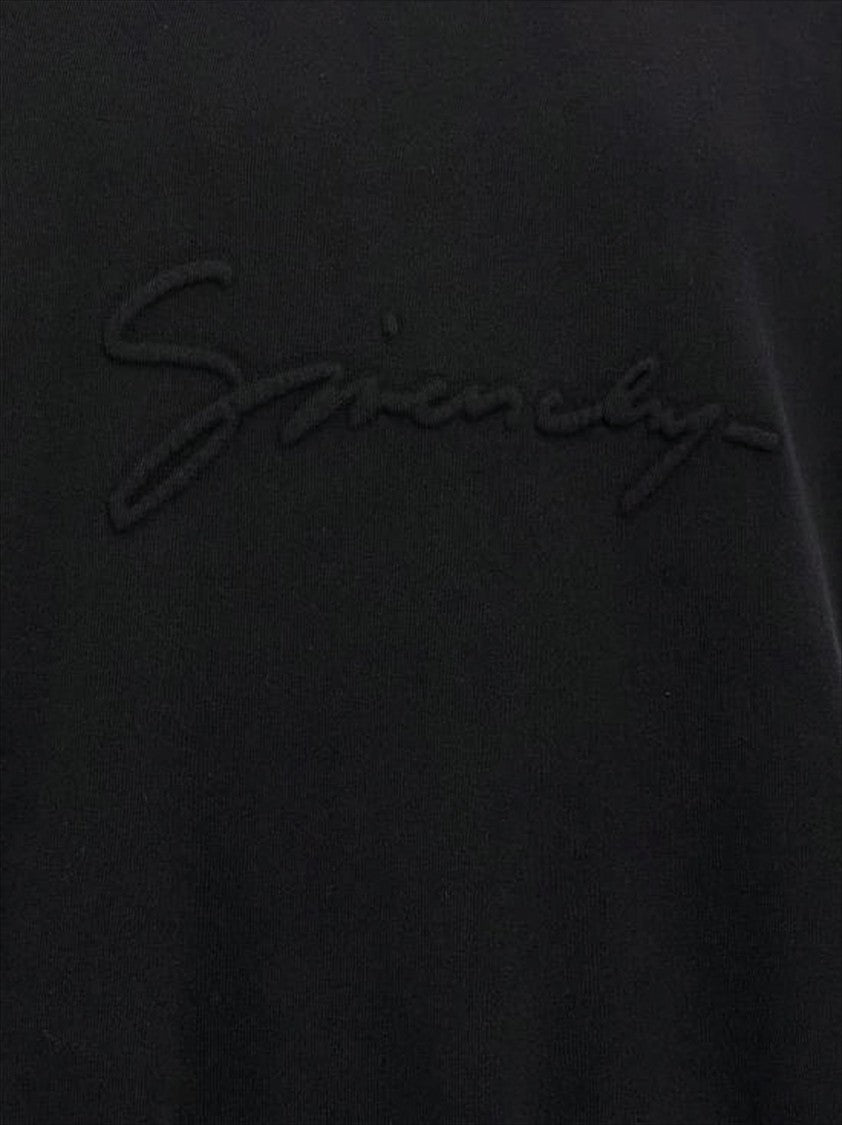 Givenchy Relaxed Fit Long Sleeve Black Sweatshirt With Tonal Embroidery