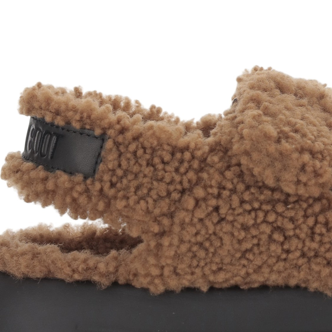 Moon Boot Shearling Sandals With Double Strap
