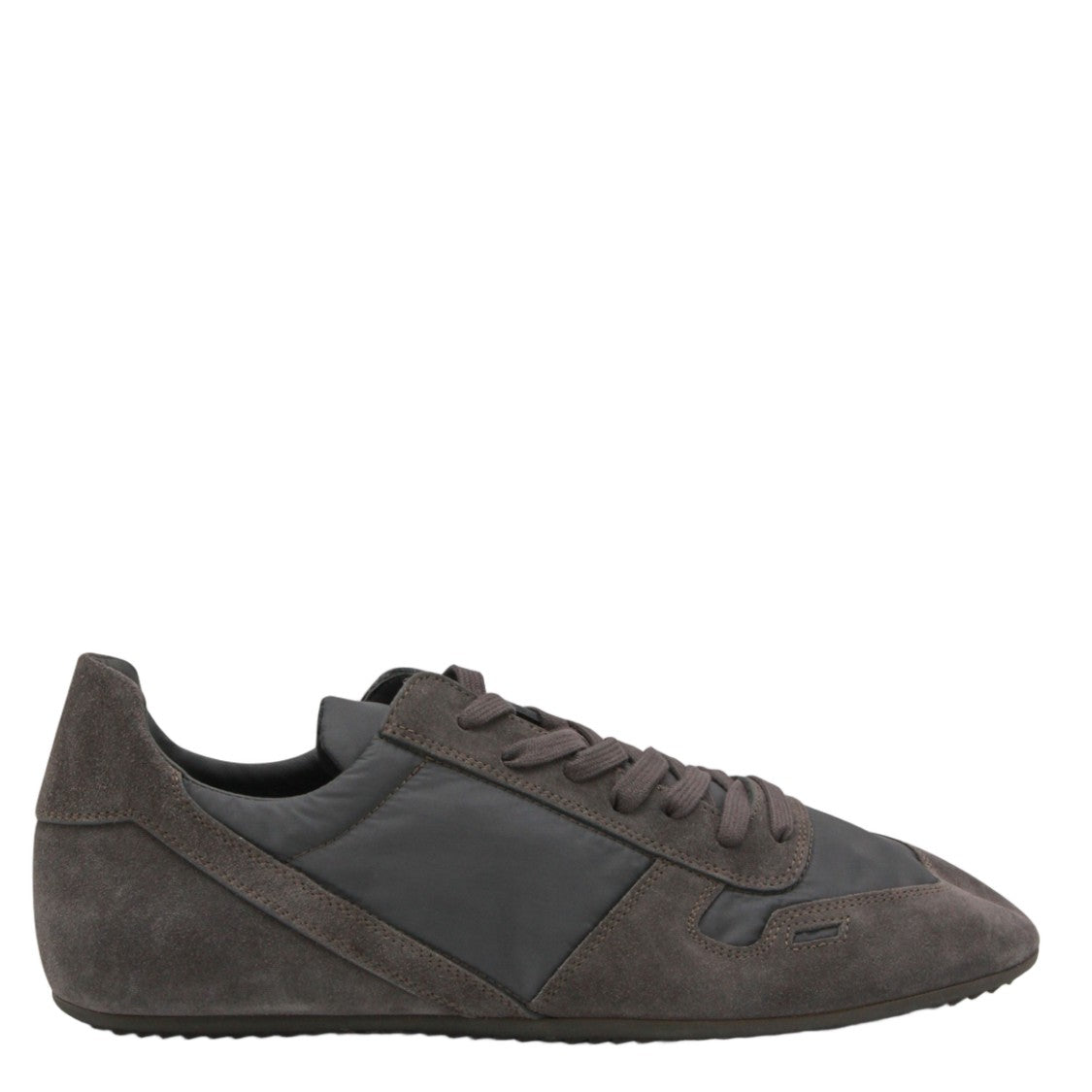 Rick Owens Low-Profile Grey Sneakers With Textured Detailing