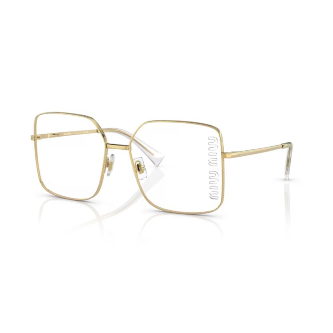 Miu Miu 51Ys Sole Thin Gold-Toned Metal Square Frame Eyeglasses