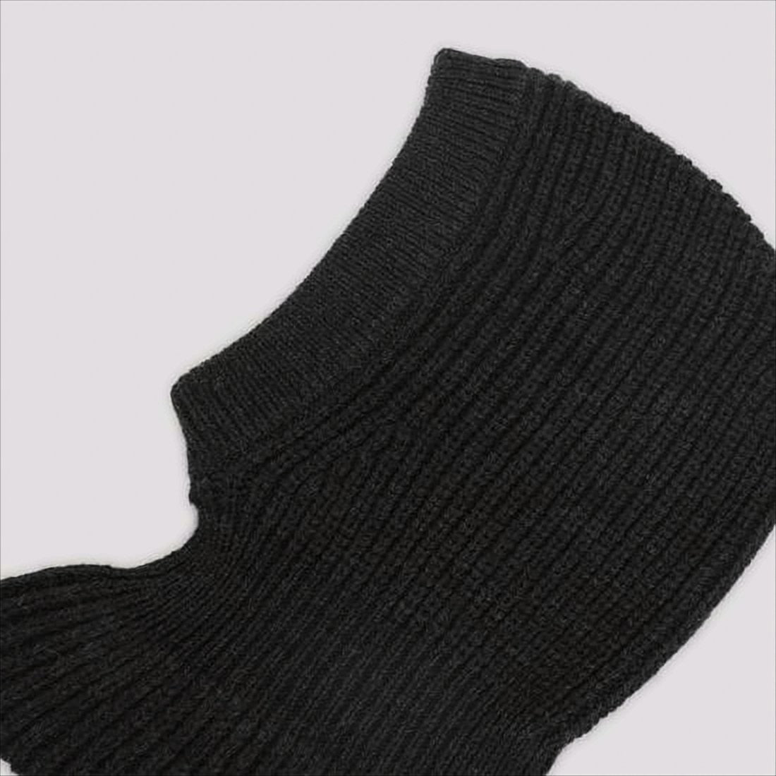 Lemaire Ribbed Balaclava Hood In Brown
