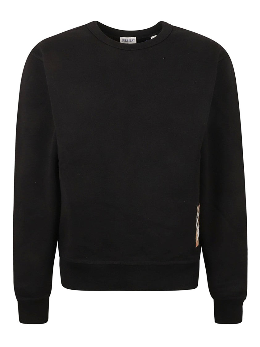 Burberry Classic Black Sweater With Crew Neckline