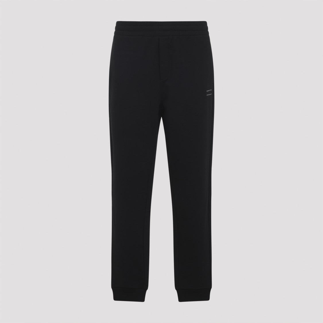 Moncler Black Cotton Track Pants With Elastic Waist
