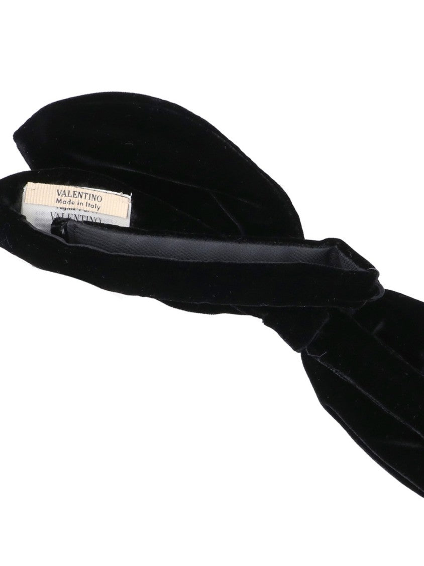 Valentino Garavani Black Velvet Adjustable Bow Tie