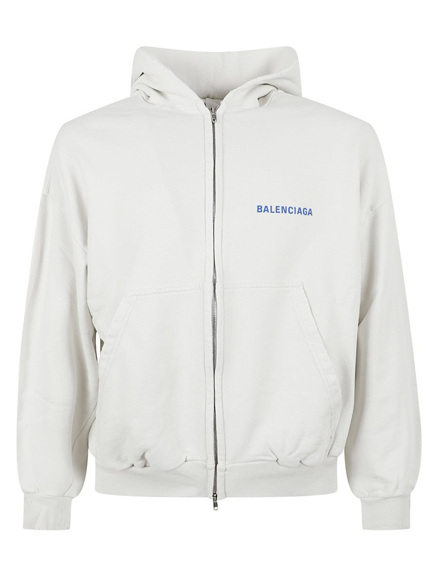 Balenciaga Dry Pile Knit Sweater With Drawstring Hood