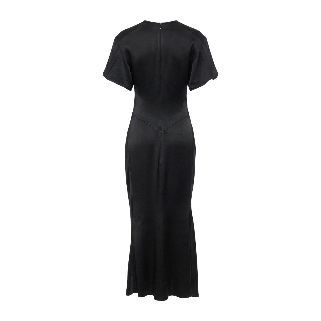 Victoria Beckham Eve Curved V Neck Midi Dress
