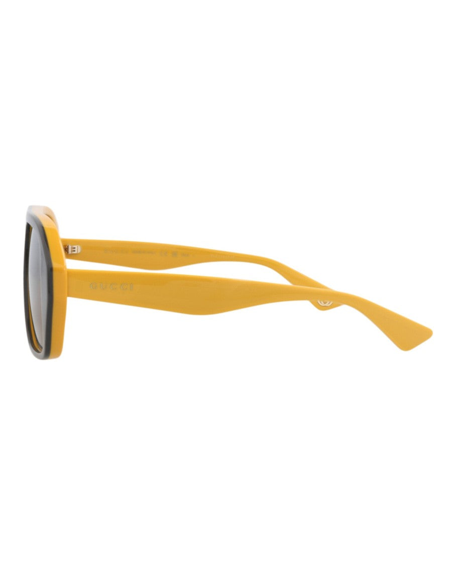 Gucci Aviator-Frame Recycled Acetate Sunglasses With Two-Tone Design
