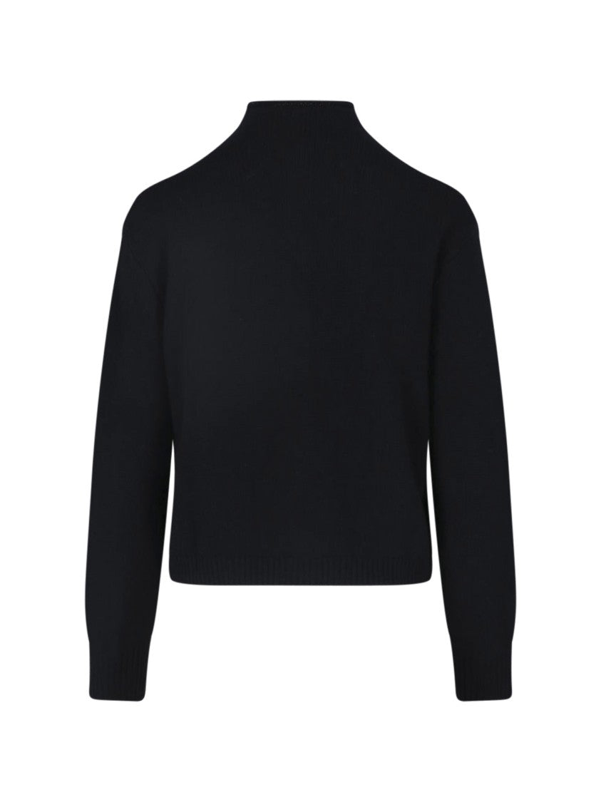 Lisa Yang Cropped Ribbed Button-Down Knit Sweater