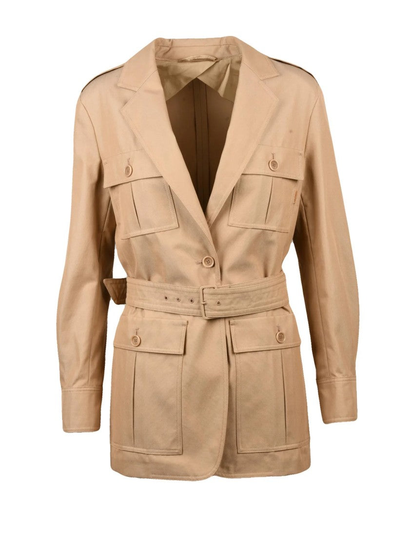 Max Mara Beige Cotton Sahariana Coat