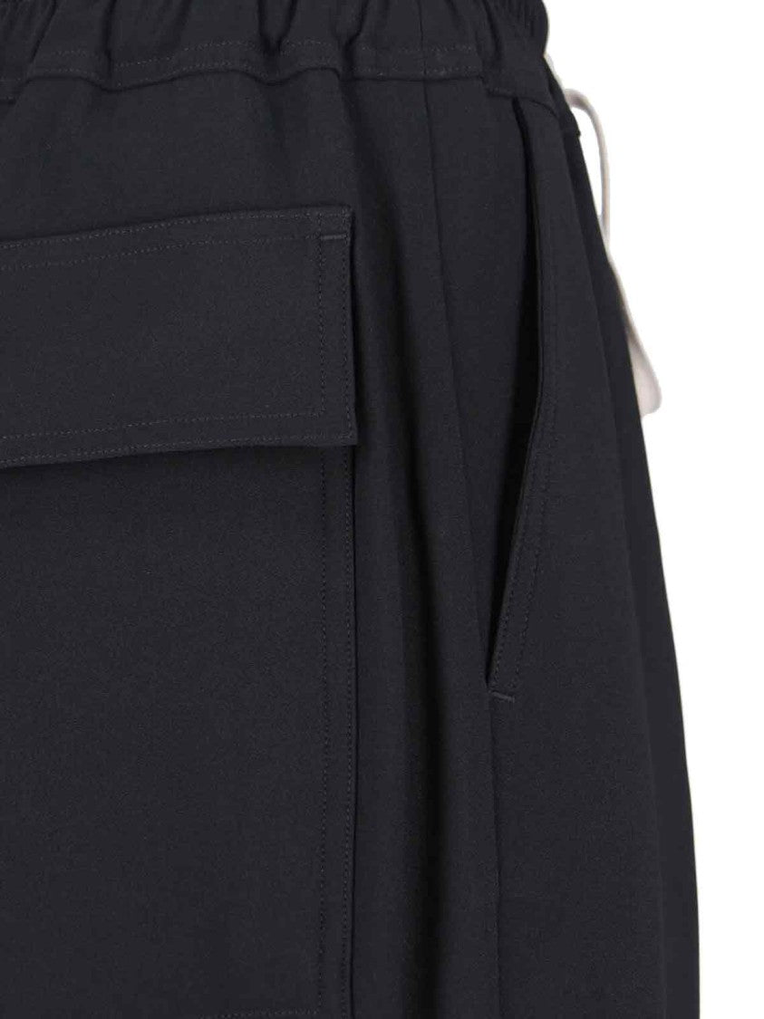 Rick Owens Tracksuit Bottoms In Black Viscose Blend