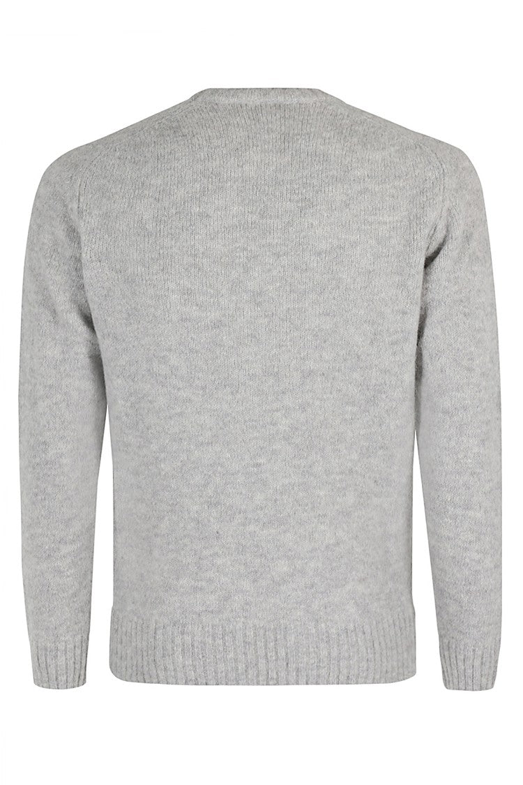 Filippo De Laurentiis Textured Grey Crew Neck Sweater