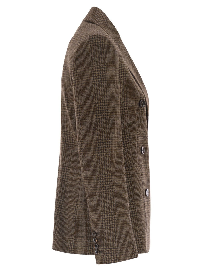 Max Mara Zulma - Patterned Wool Blend Jersey Blazer