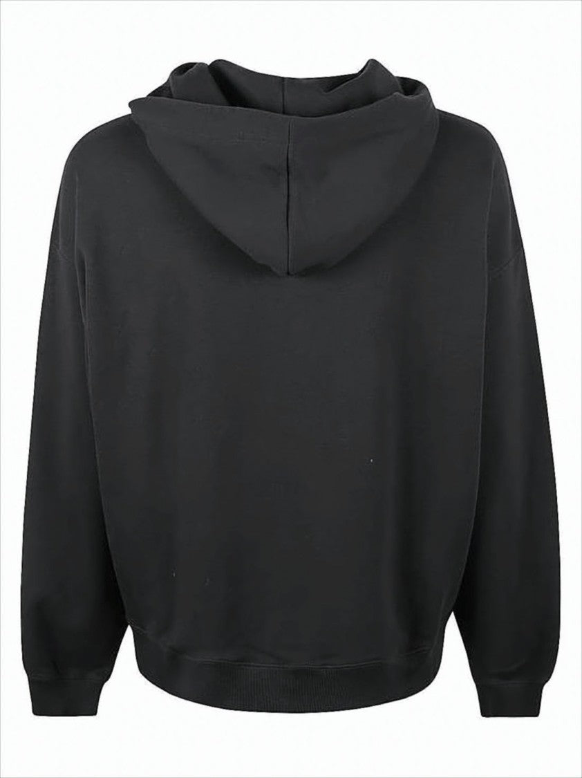 Axel Arigato Relaxed Black Sweatshirt With Hood And Kangaroo Pocket