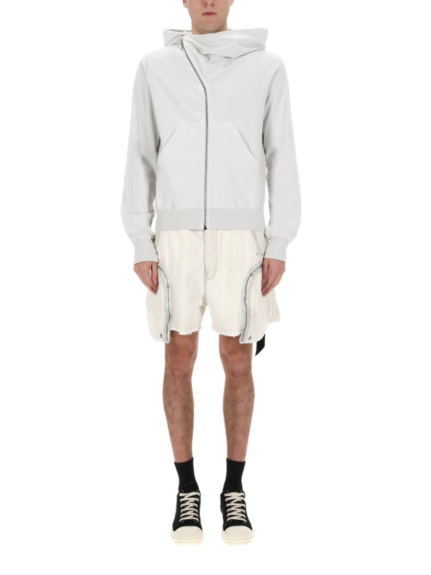 Drkshdw By Rick Owens Neutrals Mountain High Structured Collar Hoodie