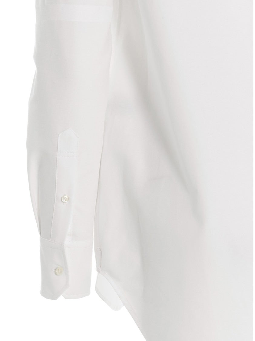 Thom Browne Logo Pussy Bow Blouse