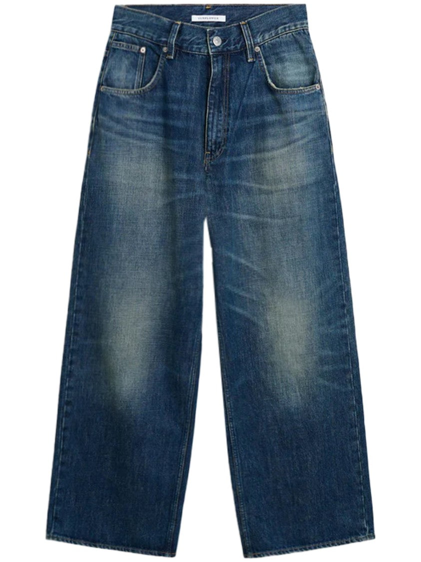 Sunflower Super Wide Leg Denim Trousers With Five-Pocket Style