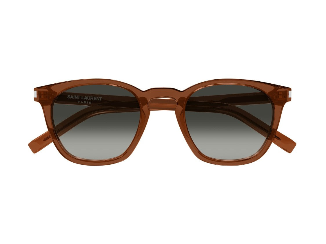 Saint Laurent Grey Sl 28 Gradient Metallic Square Sunglasses