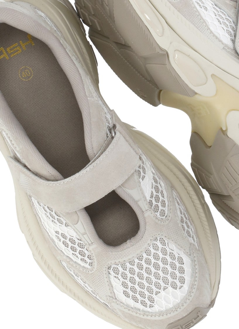 Ash Beige Drake Mesh Details Sneakers